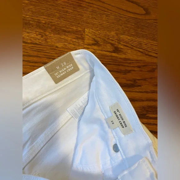 NWT Madewell White 10” High Rise Skinny Crop Jeans - Waist 28 - Picture 4 of 8